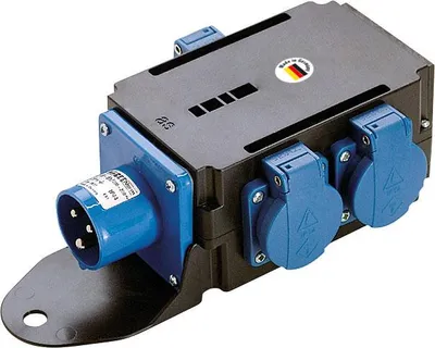 Produktbild von as-Schwabe MIXO Stromverteiler 230V 16A CEE-Stecker auf 3x Schukosteckdose IP44