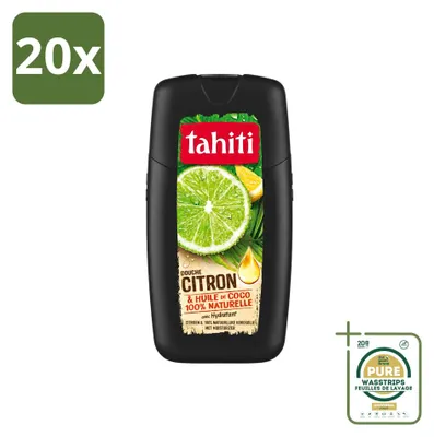 Obrázek produktu pro 20 kusů sprchového gelu Tahiti s vůní citronu a kokosového oleje – hydratační – 250 ml – balení