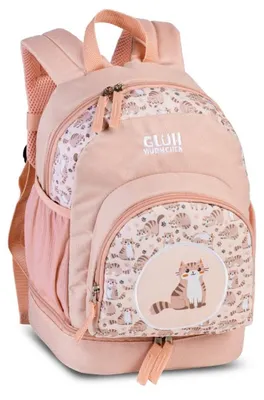 Produktbild von Kinder Rucksack mit Katzenmotiv und Bodenfach, 8 Liter, altrosa
