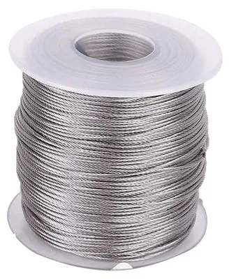 Immagine prodotto di Cavo in acciaio 100 metri - Acciaio inossidabile 304 - Diametro 0,8 mm - Flessibile - Elevata resistenza alla trazione - Resistente alla corrosione - Filo di acciaio