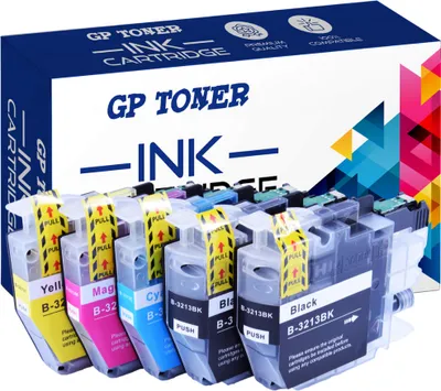 Produktbild von GP TONER Druckerpatronen kompatibel für Brother LC-3213 MFC-J497DW MFC-J890DW DCP-J772DW DCP-J572DW, Menge:1 Set = (5 Drukerpatronen)