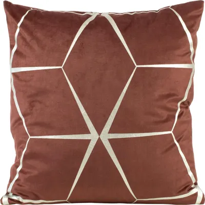 Image de EUROFIRANY | Taie d'oreiller - 45x45 cm - rouge brique - Velours