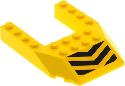 Produktbild von 1x Lego Keil Stein 6x8x1 gelb Sticker schräg Front Zug Cockpit 6474 4140783 32084