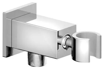 Produktbild von Brausehalter eckig, drehbar, mit Schlauchanschluss, Chrom