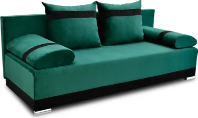 Produktbild von Bonni Schlafsofa ORLEAN, Sofa mit Bettkasten und Schlaffunktionn, Klappsofa, Schlafcouch, Bettsofa, Couch vom Hersteller,Couch, Couchgarnitur, Sofagarnitur königsgrün