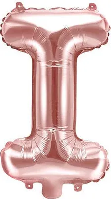 Produktbild von Folienballon Buchstabe „I“, 35cm, Roségold
