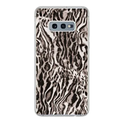 Produktbild von MuchoWow® Handyhülle Schutzhülle Hülle für Samsung Galaxy S10e Pantherdruck - Formen - Schwarz - Braun Silikon Softcase Handy Hülle - Handy