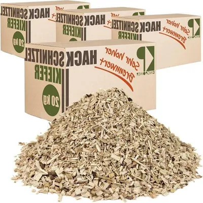 Image de Paillis de bois - Broyeur de jardin - Paillage - Décoration de jardin - Bois naturel - 80 kg - Marron