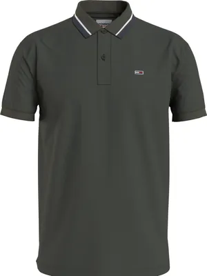 Produktbild von Tommy Jeans Herren Poloshirt CLASSICS TIPPED DM0DM09440-MRZ Oliv