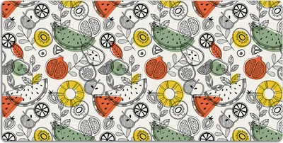 Produktbild von Schreibtischmatte Tischunterlage 120x60 cm Mauspad - Fruchtkonturen