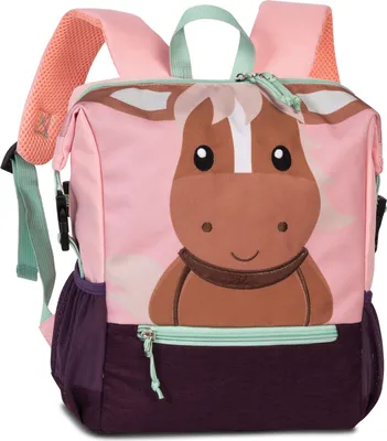 Image de Fabrizio cheval fermeture éclair sac à dos enfant rose violet polyester recyclé ORI220A