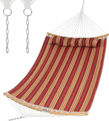 Produktbild von Famanu Hängematte mit abnehmbarem Kissen - Rot, 189 x 140,5 cm, bis 150 kg belastbar