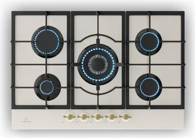 Image de Klarstein Plaque de cuisson à gaz encastrée , Plaque à gaz, 5 Brûleurs, gaz naturel/gaz propane, Tables de Cuisson à gaz, Rechaud à gaz, Cuisinière à gaz, Ivoire