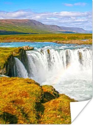 Produktbild von MuchoWow® Poster Wasserfall - Wasser - Natur 60x80 cm - Schlafzimmer Dekoration