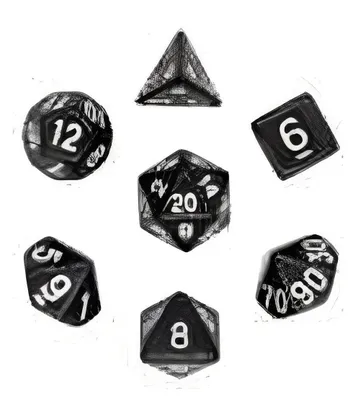 Produktbild von Würfelset Opaque: Black/White (7)