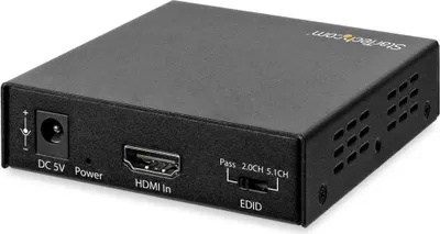 Zdjęcie produktu dla StarTech.com HD202A, Czarny, 4096 x 2160 px, 1280 x 720,1920 x 1080,1920 x 1200,3840 x 2160,4096 x 2160, 60 Hz, 5.1 kan., HDMI