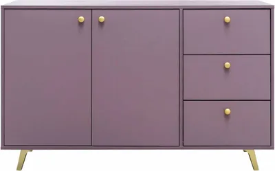 Obrázek produktu pro Komoda Albello Selly Komoda do ložnice Komoda do obývacího pokoje růžová švestka 140x86x41 cm