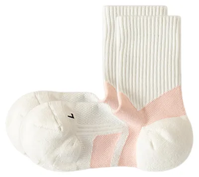 Produktbild von Damen-Sportsocken, schweißabsorbierend, atmungsaktiv, Yoga-Socken, elastische, stoßdämpfende Sportsocken für Laufen und Fitness