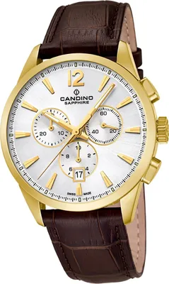 Produktbild von Candino Herren Uhr Analog Luxus Edelstahl Armbanduhr Sport braun D2UC4518/E
