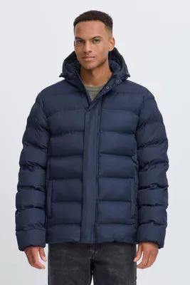 Produktbild von !Solid SDMariusen Herren Steppjacke Winterjacke Jacke mit Kapuze regulierbarem Elastikband hohem Kragen Eingrifftaschen Regular fit