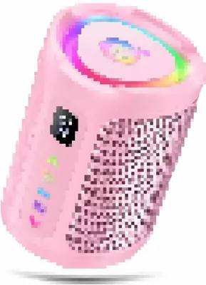 Produktbild von Bluetooth-Lautsprecher, tragbarer, kabelloser Lautsprecher mit LED-Beleuchtung, Bluetooth 5.4 (rosa)