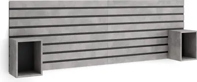 Immagine prodotto di COZY Testiera e Comodini, 214x70x3cm, Letto 135,140,150,160cm, Pannelli, Cemento