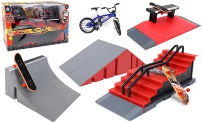 Obrázek produktu pro TROTTIFUN – Sada 3 prstových skůtrů, 4 ramp a 1 kola – 031439 – Kov