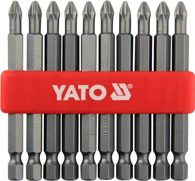 Obrázek produktu pro Šroubovací bity PH2, 75 mm, 10 kusů, ocel S2