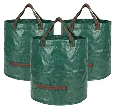 Productafbeelding van JustValue - Tuinafvalzakken 60L - Herbruikbaar - Set van 3 groen