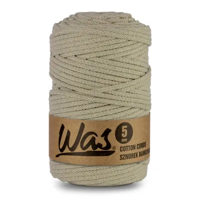 Produktbild von Baumwollkordel Geflochtene Baumwollschnur Polyesterkernschnur Für Makramee Makramee-Seil Bastelkordel 5mm 100m hellbeige DIY WAS