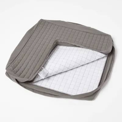 Obrázek produktu pro HOMESCAPES Polstrovaný povlak na sedák 50 x 50 x 10 cm z bavlny, šedý