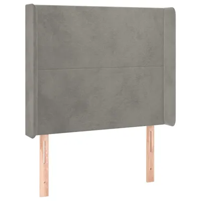 Immagine prodotto di vidaXL Testiera con orecchie Grigio chiaro 103x16x118/128 cm Velluto