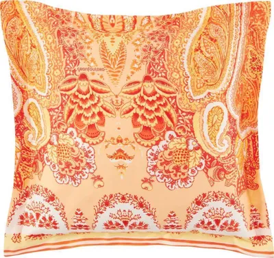 Produktbild von Bassetti Mako-Satin-Kissenhülle einzeln MERGELLINA Farbe O1 ORANGE Größe 40x40 cm