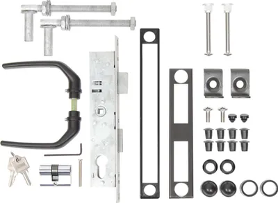 Produktbild von ALBERTS Zubehör-Set für Wellengitter-Tore bis 1500mm Höhe, anthr.7016