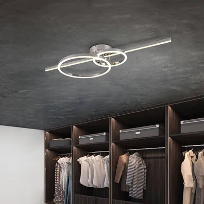 Produktbild von Trio Montilla LED Deckenleuchte 54W dimmbar Chrom CCT einstellbare Lichtfarbe Nachtlicht