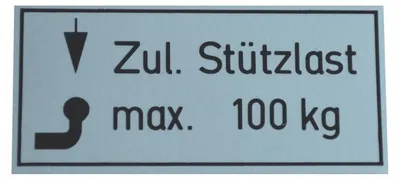 Produktbild von 5 Stück - Stützlast Aufkleber 100kg