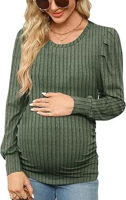 Imagen del producto de Solidchoice - Camisa de maternidad de manga larga - Transpirable y cómoda