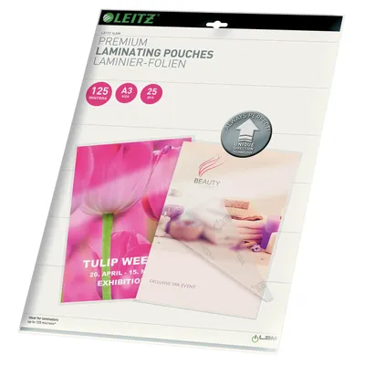 Produktbild von LEITZ iLAM Laminierfolie A3 125mic Folienstärke 125, 25 Stück