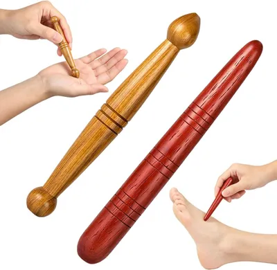 Produktbild von Massagestäbe Holz, 2 Stück, Triggerpunkt, für gezielte Entspannung