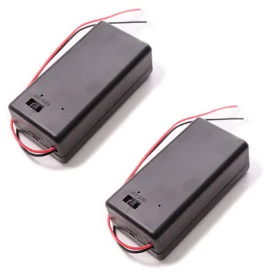 Produktbild von Batteriehalter 9 V mit Kabel und Gehäuse mit Deckel und Schalter 2 Unidades
