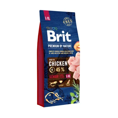 Obrázek produktu pro BRIT Premium by Nature Senior Large / Extra Large Chicken - suché krmivo pro psy - 15 kg