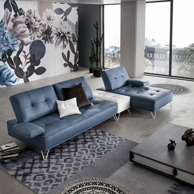 Produktbild von Wohnlandschaft Couch Polster Leder Sitz Garnitur Eck Ecksofa L-Form