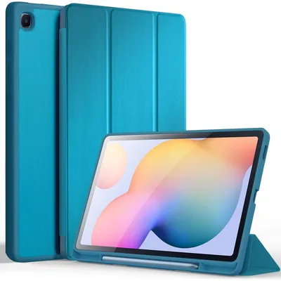 Zdjęcie produktu dla Etui ochronne do tabletu Samsung Galaxy Tab S6 Lite 10.4 cala, z uchwytem na rysik i funkcją podstawki, kolor: turkusowy