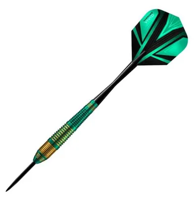 Immagine prodotto di Harrows - Freccette "Vivid", punta in acciaio PP4409 (22 g) (verde/ottone)