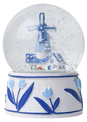 Heinen Delfts Blauw – Sneeuwbol Windmühle Blau – Bild 1