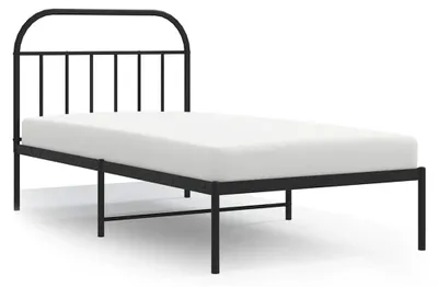 Obrázok produktu pre vidaXL Detská posteľ s čelom kovová čierna 100x190 cm