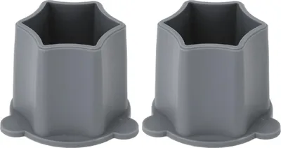 Two gray, star-shaped silicone chimney replacements for kitchen appliances.