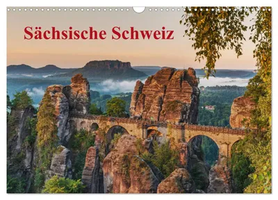 Produktbild von Kalender 2027 · US-Version · Sächsische Schweiz (Wandkalender 2027 17 Zoll × 12 Zoll Querformat), CALVENDO 12-Monats-Wandkalender