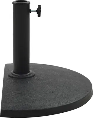 Image de vidaXL Pied de parasol semi-circulaire 9 kg noir polyrésine