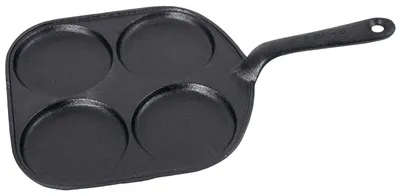 Produktbild von Eierpfanne, ganz aus Gusseisen, für vier Spiegeleier / Pfannkuchen á Ø 9,5 cm